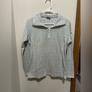 Columbia Gray Patterned Quarter-Zip Pullover
